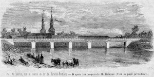 Most Łowicz (1861) na linii kolejowej z Warszawy - Bromberg, L'Illustration 1862